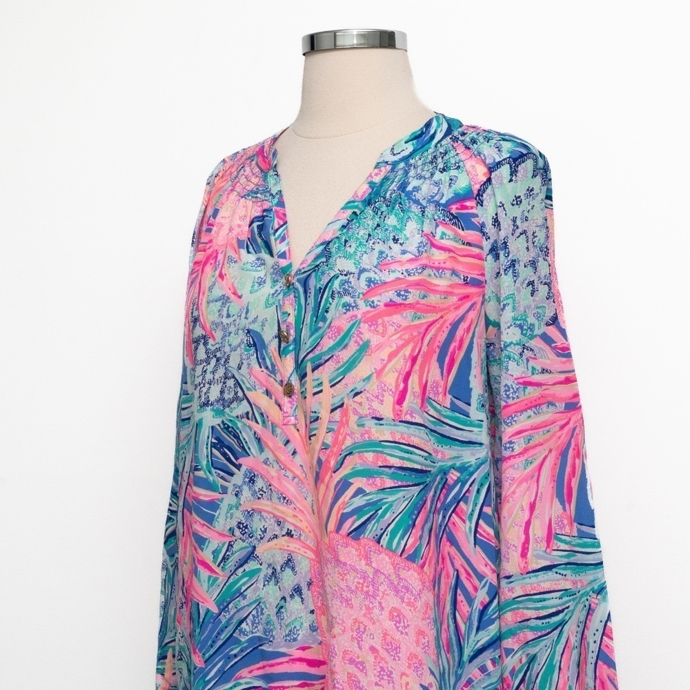 Lilly Pulitzer Elsa Silk Top Lilac‎ Thistle XS - Picture 9 of 13